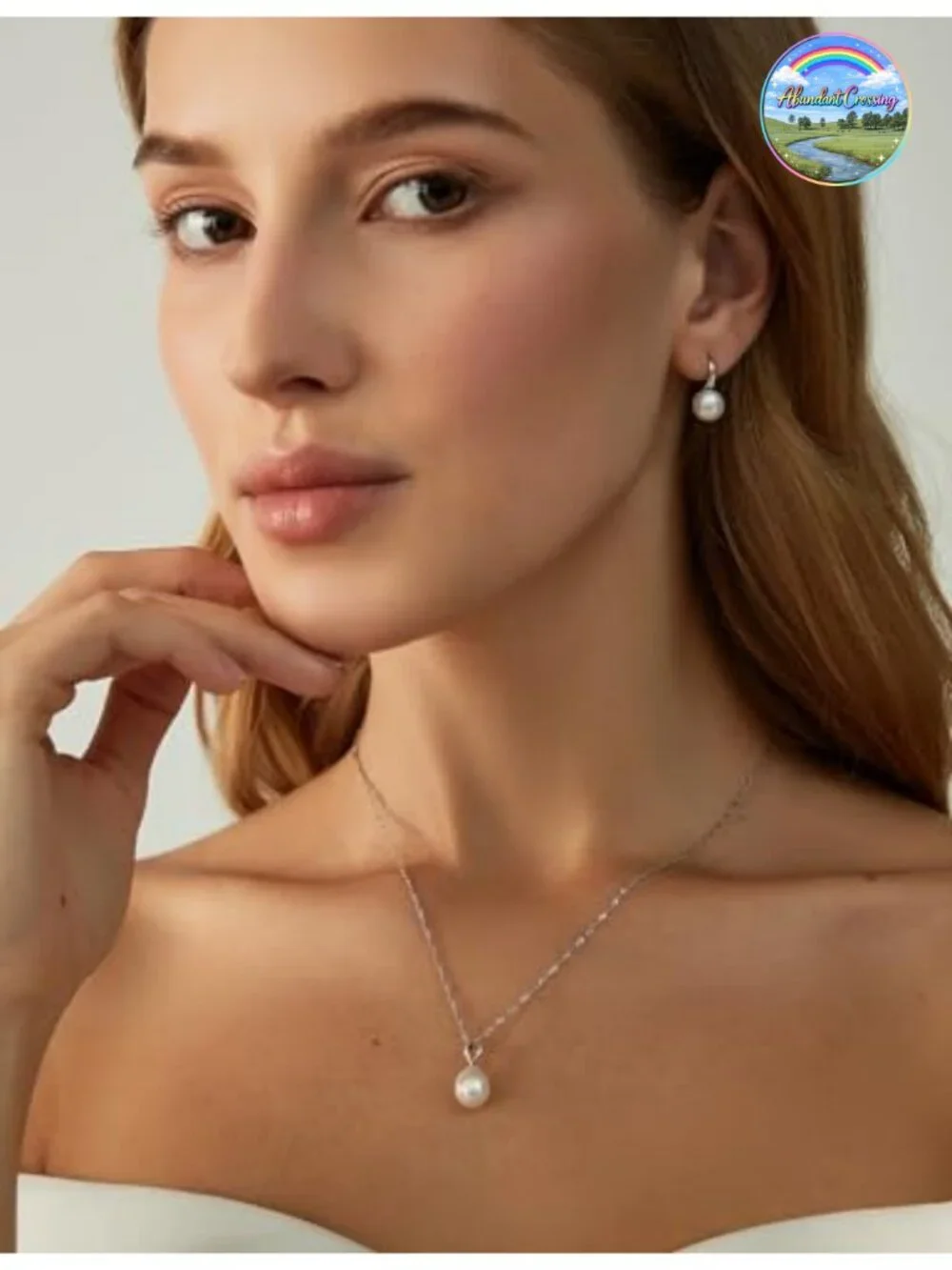 925 Sterling Silver Freshwater Pearl Dainty Pendant Necklace Adjustable 18